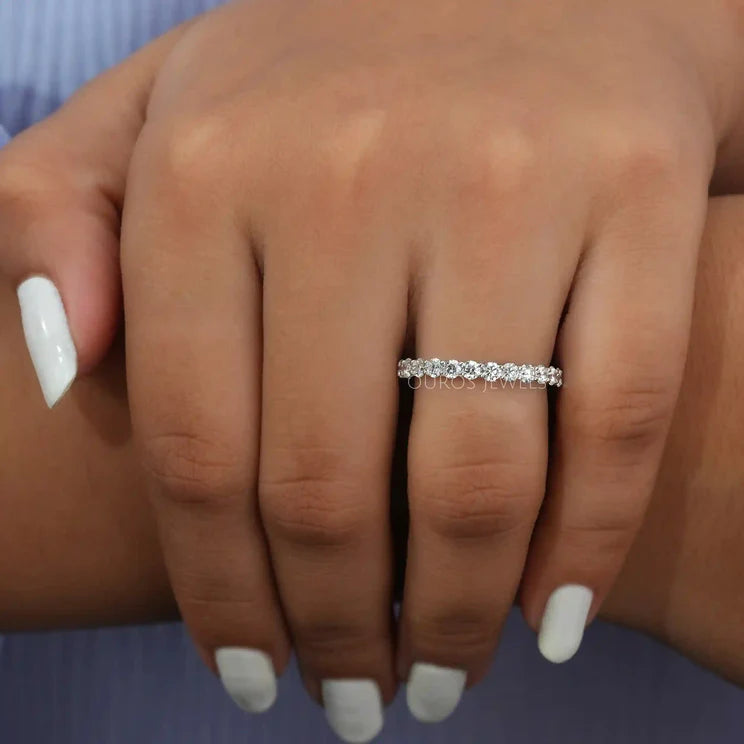 2.20 MM  Round  Cut Lab Diamond  Eternity  Band