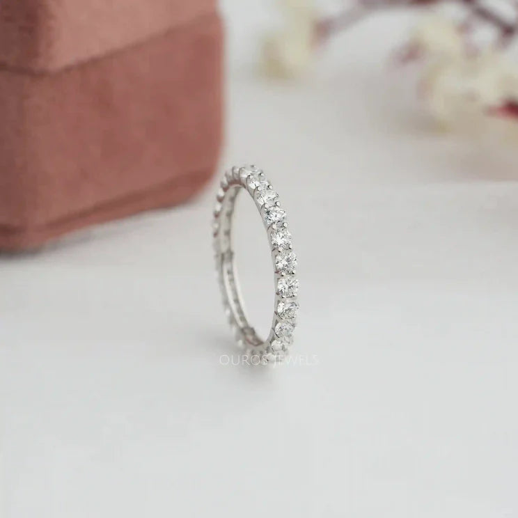 2.20 MM  Round  Cut Lab Diamond  Eternity  Band