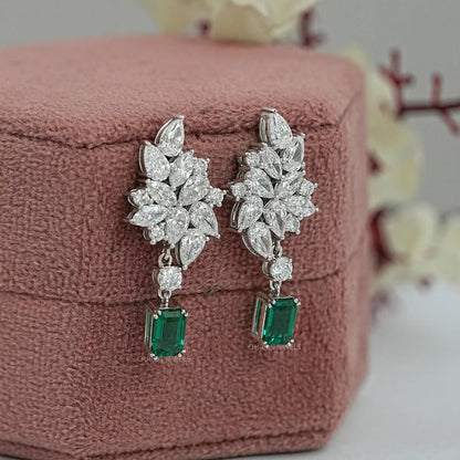 Multi Shape Cluster Lab Diamond Earring