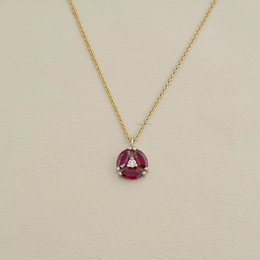 Ruby Marquise Gemstone Pendant