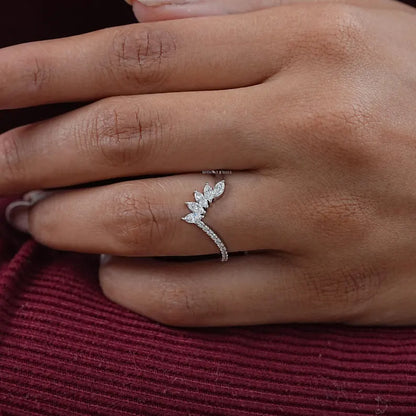 Marquise And Round Cut Stackable Band
