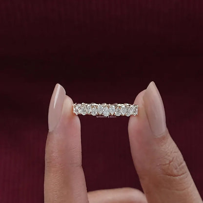 Pear Cut Lab Grown Diamond Bridal Band