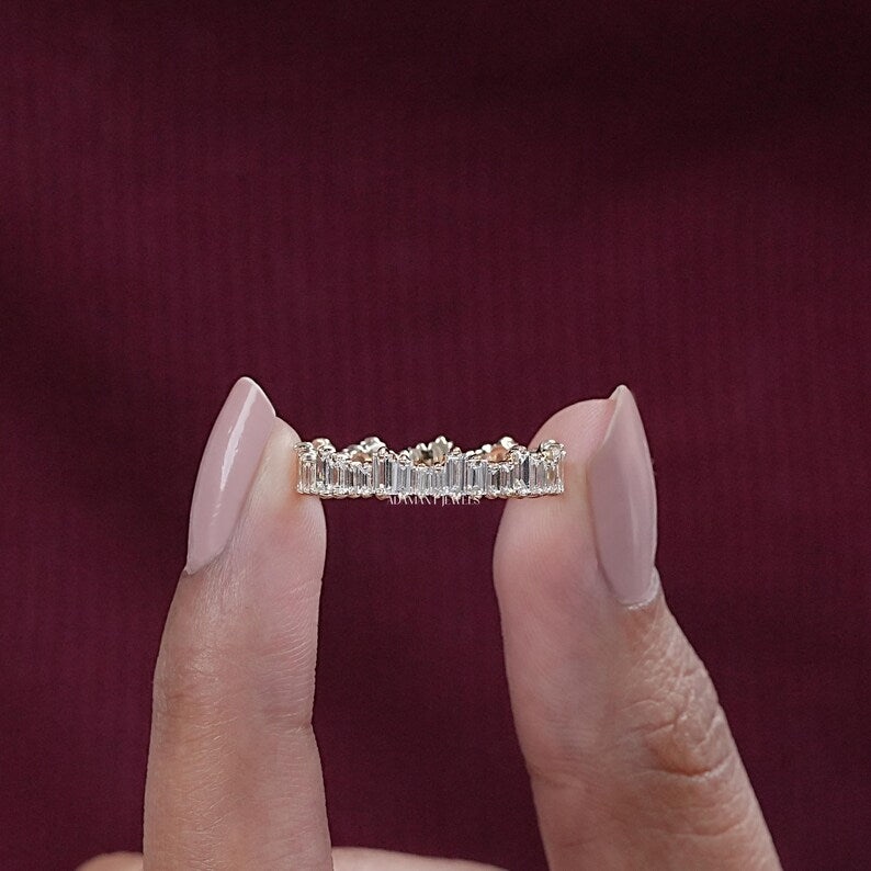 Baguette Cut Lab Grown Diamond Bridal Band