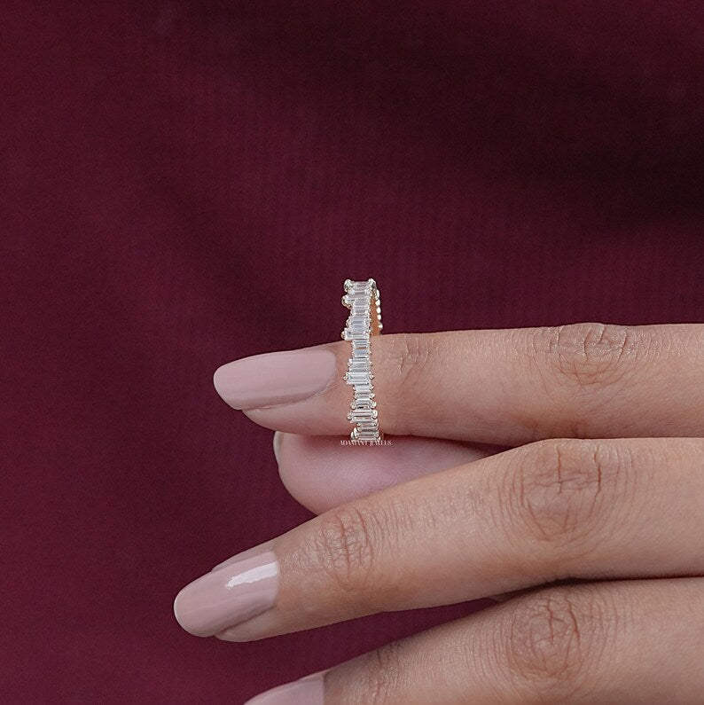 Baguette Cut Lab Grown Diamond Bridal Band