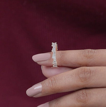 Baguette Cut Lab Grown Diamond Bridal Band