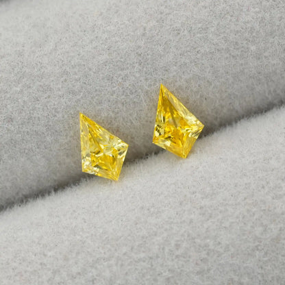 0.45 TCW Yellow Kite Cut Lab Grown  Diamond