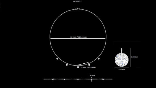 Brilliant Round Diamond Station Necklace
