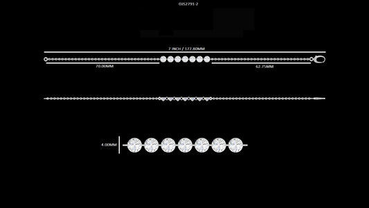 Seven Stone Round Diamond Bracelet