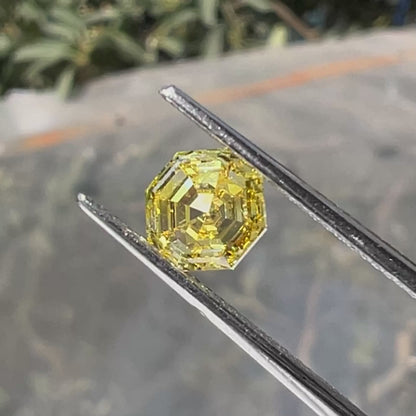 1.25 Carat Yellow Hexagon Cut Lab Grown Diamond