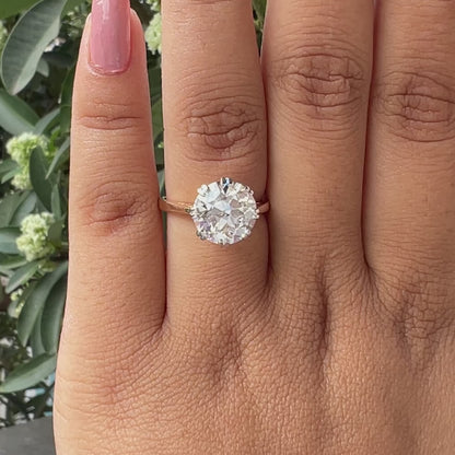 4.50 CT Old European Round Cut Solitaire Promise Ring