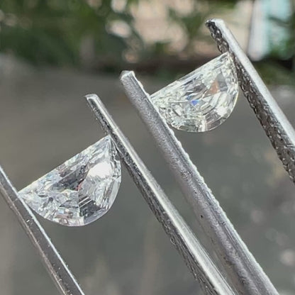 0.57 TCW Step Cut Half Moon Lab Grown Diamond