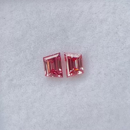 1.28 Carat  Pink Trapezoid Cut Lab Grown Diamond