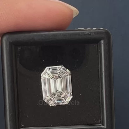 1.37 Carat Emerald Shape Pie Cut Lab Grown Diamond