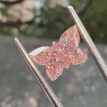 1.12 Carat Pink  Butterfly  Cut Lab Grown Diamond
