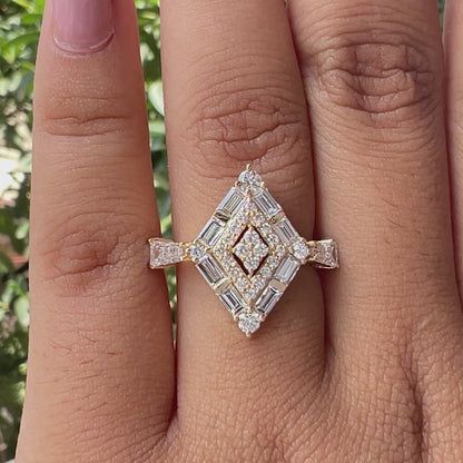 Multi Shape Lab Grown Diamond  Bridal  Ring