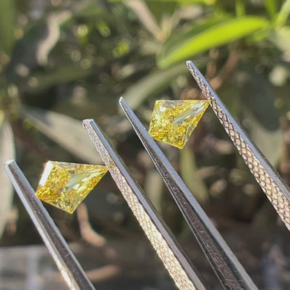 0.45 TCW Yellow Kite Cut Lab Grown  Diamond