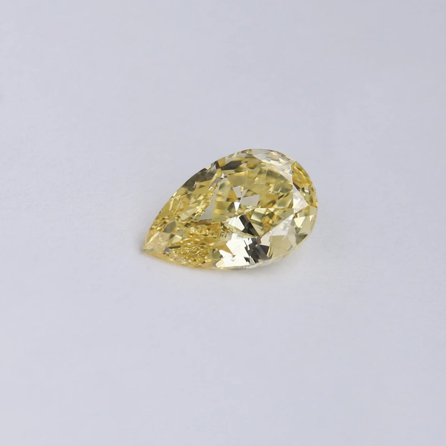 1.14 Carat Vivid Yellow Pear Cut Lab Grown Diamond