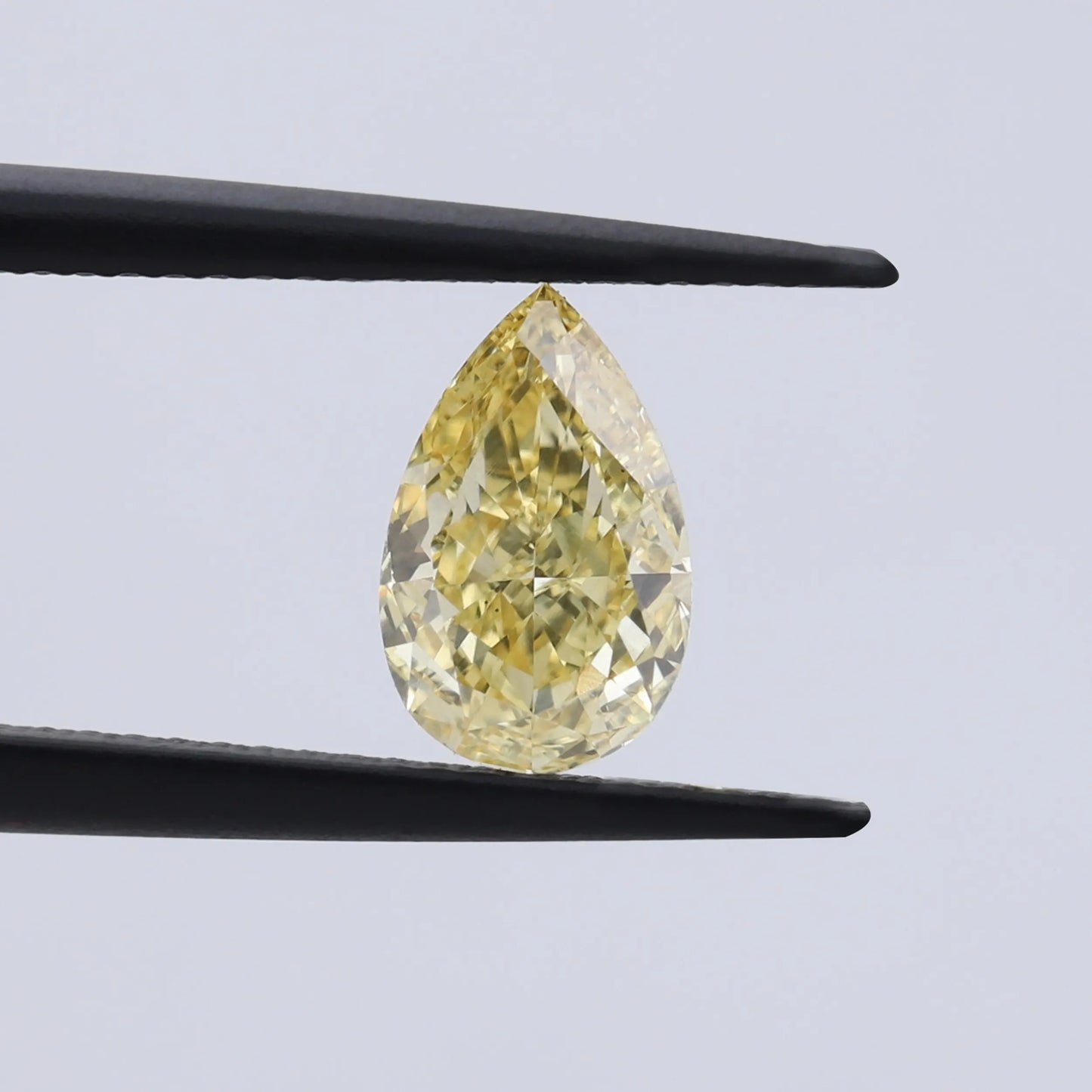 1.14 Carat Vivid Yellow Pear Cut Lab Grown Diamond