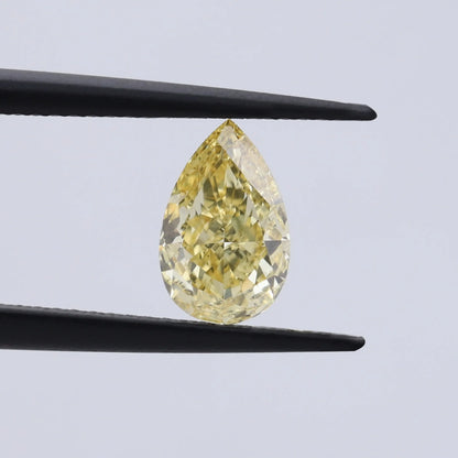 1.14 Carat Vivid Yellow Pear Cut Lab Grown Diamond