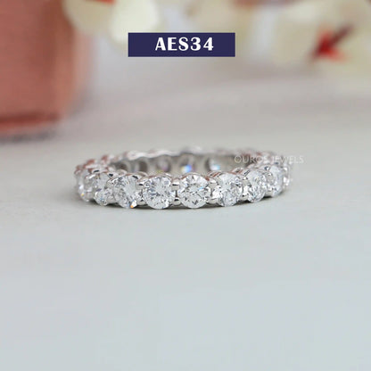 Round Lab Diamond Eternity Band