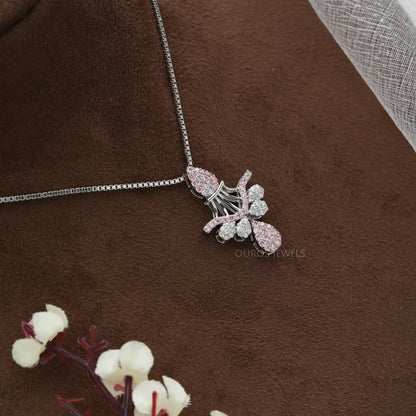 Round Cluster Diamond  Necklace