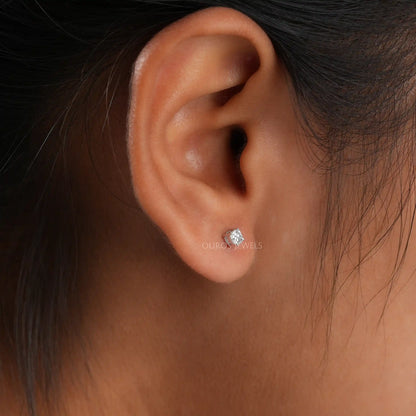 Cushion Cut Diamond Stud Earring