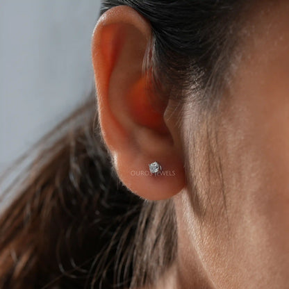 Cushion Cut Diamond Stud Earring