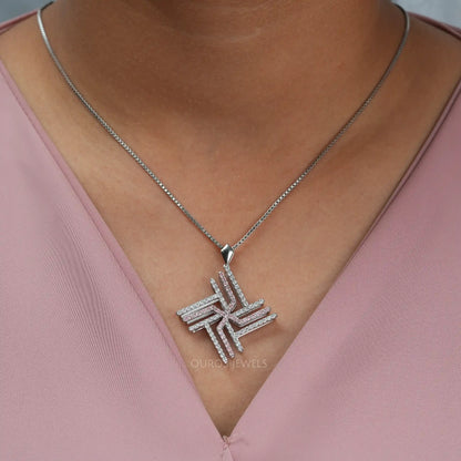 Round Cut Lab Diamond  Necklace