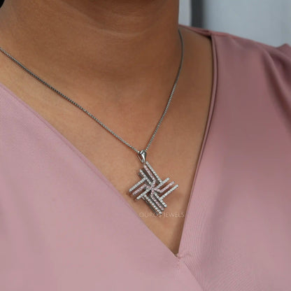 Round Cut Lab Diamond  Necklace