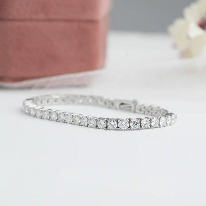 Round Cut Lab Diamond Tennis Bracelet