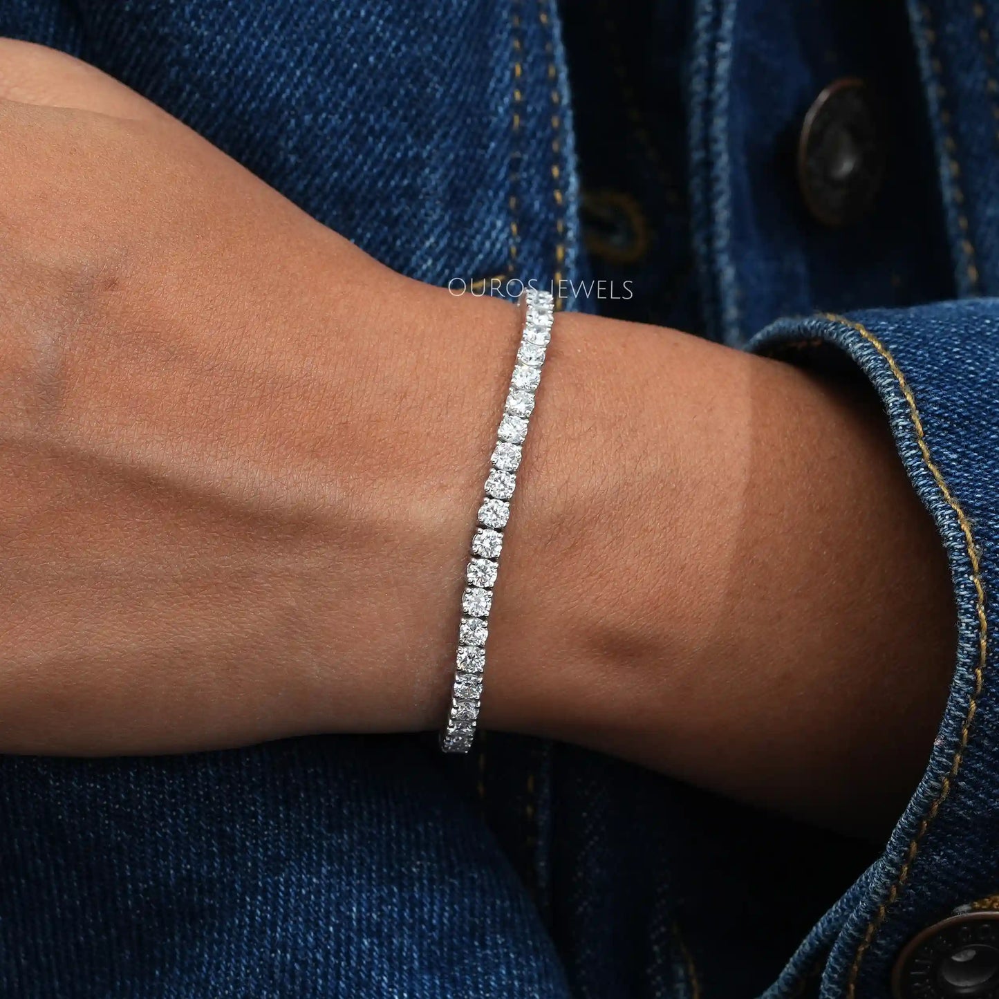 Round Cut Lab Diamond Tennis Bracelet
