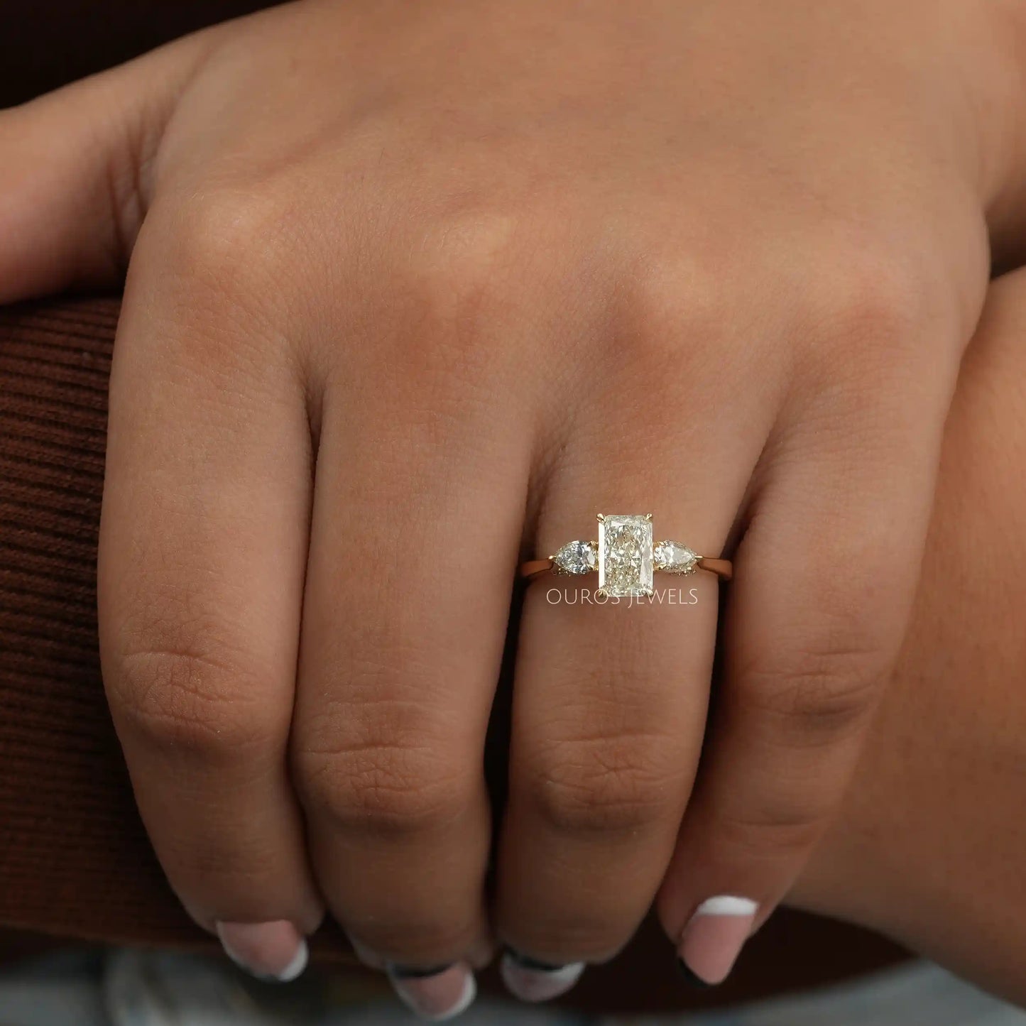 Radiant Diamond Hidden Halo Ring