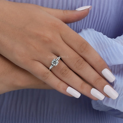 Round Cut Three Stone Engagement Ring