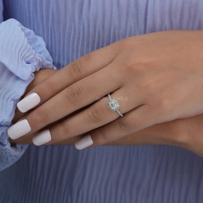 Cushion Lab Diamond Halo Ring