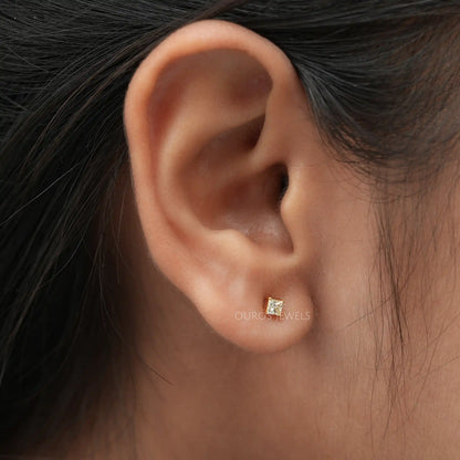 Princess Cut Lab Diamond Stud Earrings