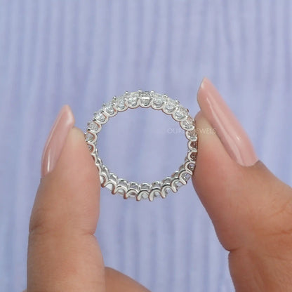 Emerald Diamond Stackable Band