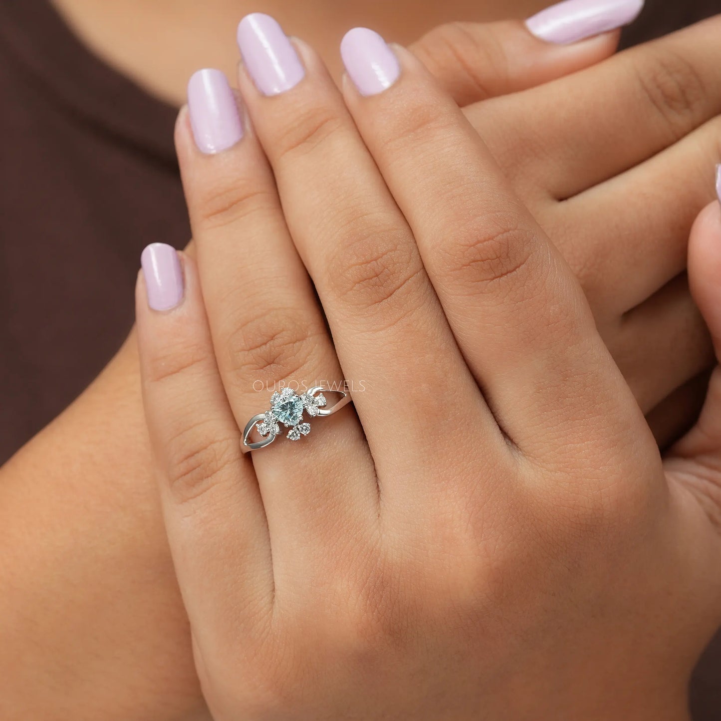 Heart Cut Cluster Diamond Ring