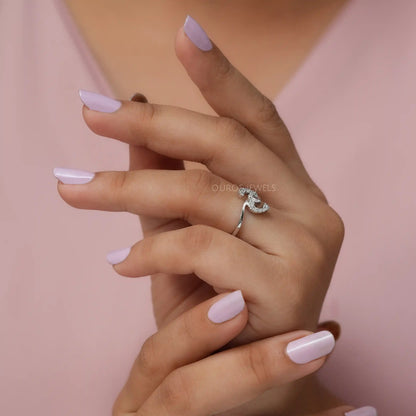 Pear Lab-Diamond Bypass Setting Ring