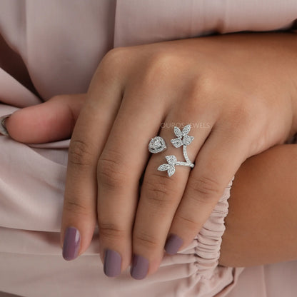 Pear Cut Lab Diamond Engagement Ring