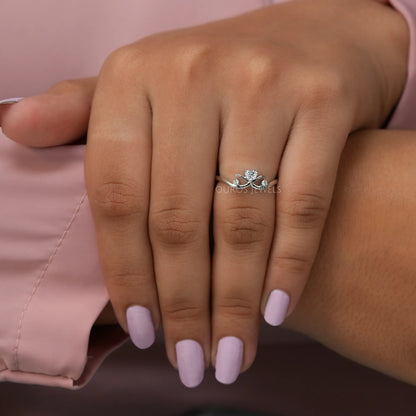 Heart Lab Diamond Bypass Ring