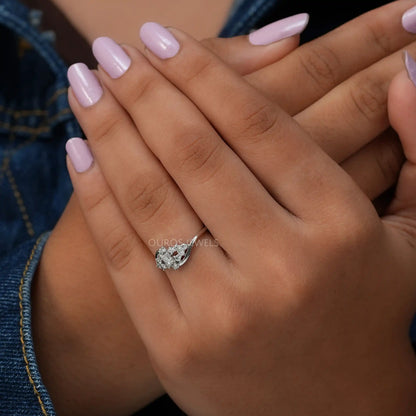 Oval Lab Diamond Cluster Ring