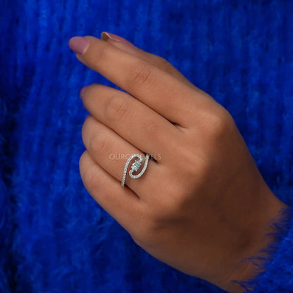 Green Oval Lab Diamond Solitaire Accent Ring