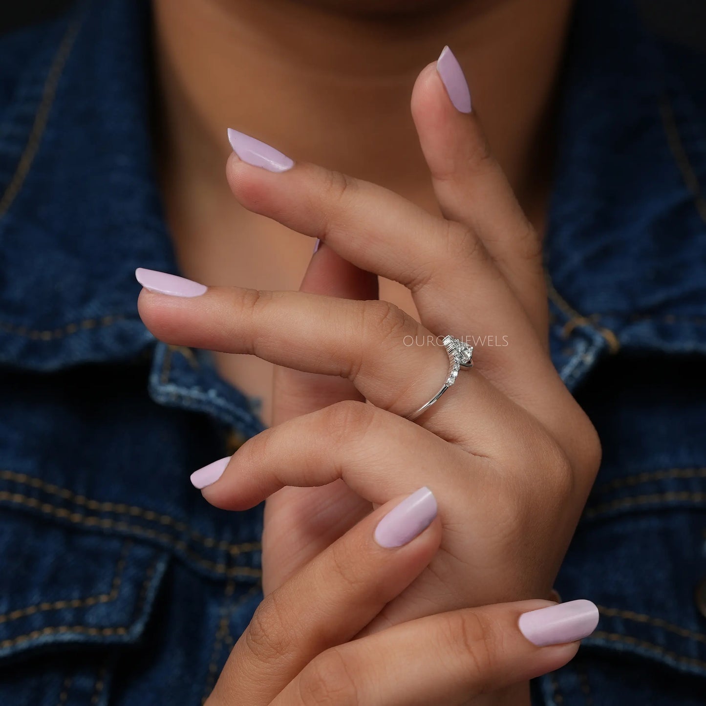 Heart Lab Diamond Curved Ring