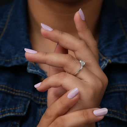 Heart Lab Diamond Curved Ring