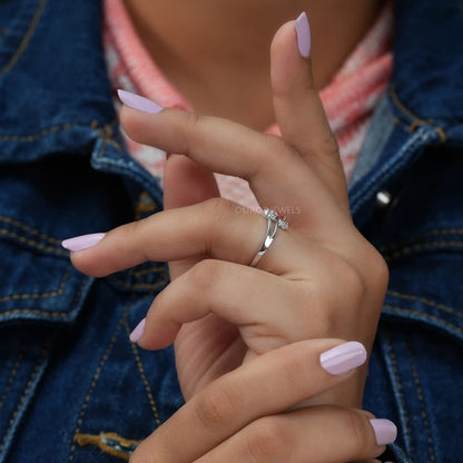 Pink Oval Cluster Ring