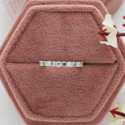 Olive Round Cut Eternity  Wedding Band