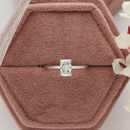 Radiant Lab Diamond Solitaire Ring