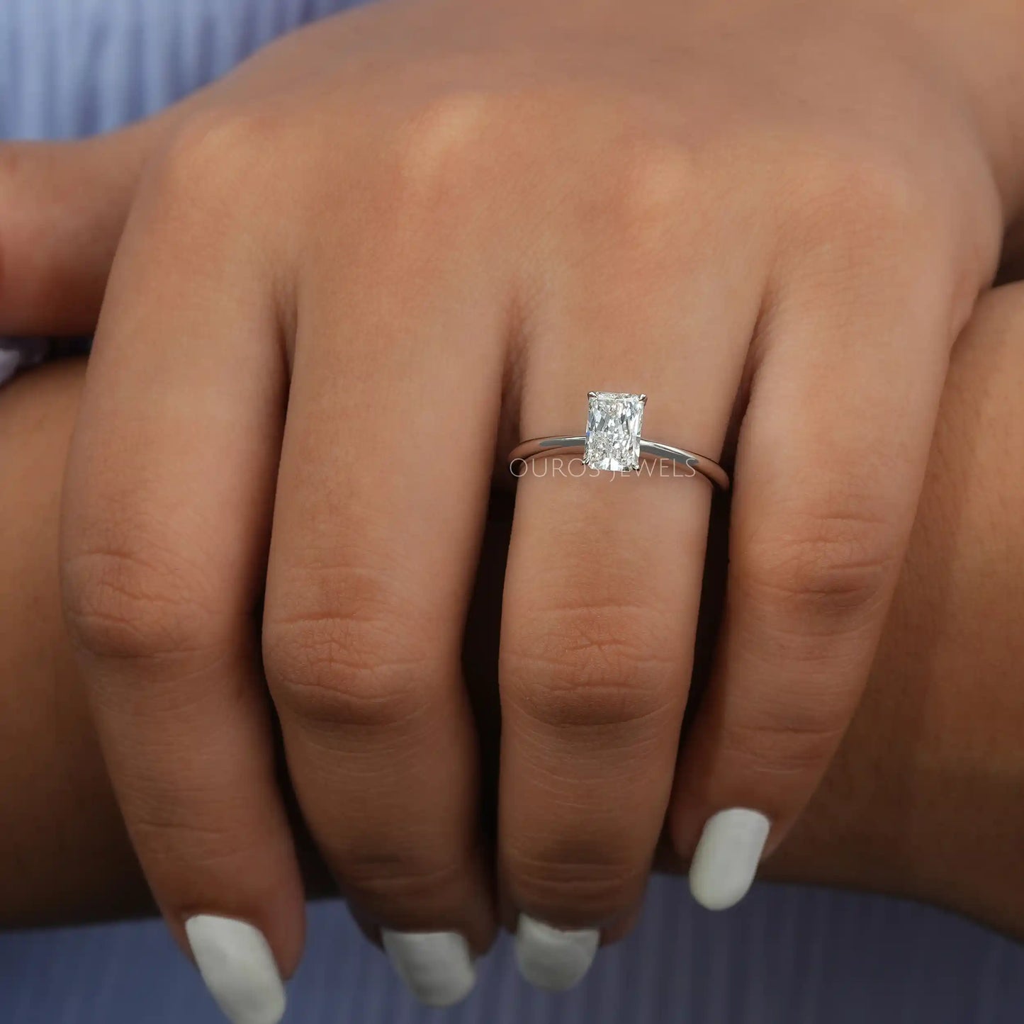 Radiant Lab Diamond Solitaire Ring