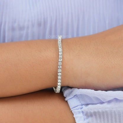 Round Diamond Wedding Bracelet