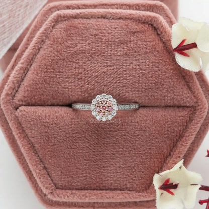Round Lab Diamond Cluster Ring